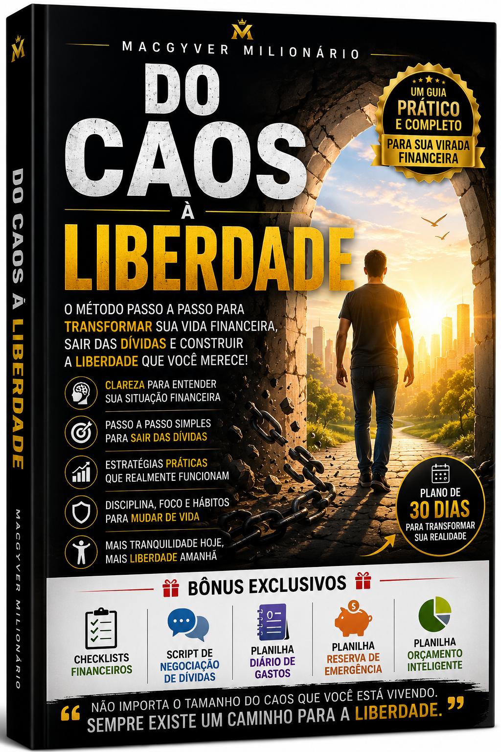 Mockup do e-book Do Caos à Liberdade